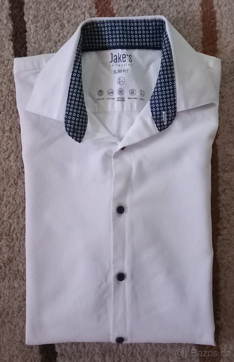 Pánská (chlapecká) společenská košile, vel. 37/38 slim fit