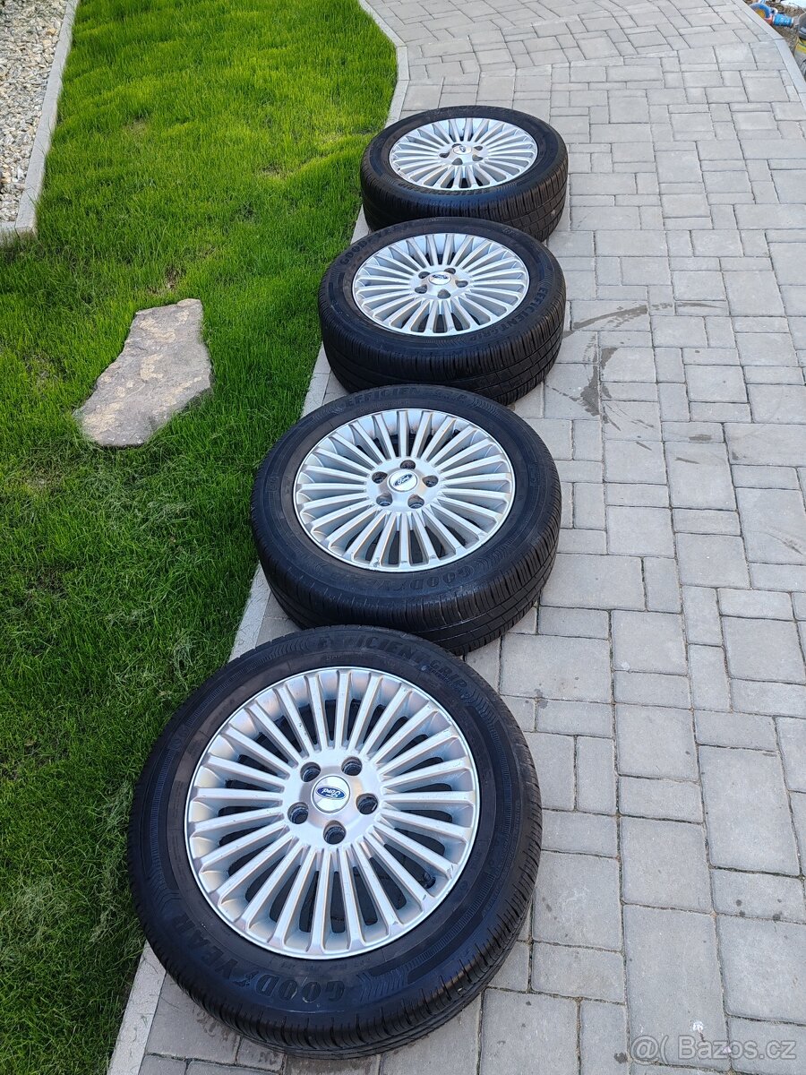 ALU kola Ford + letní pneu - Goodyear 205/55 R16