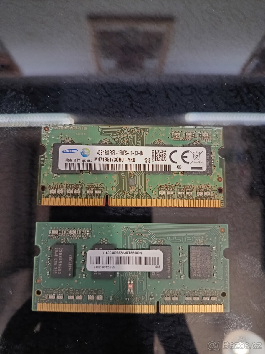 2×4 GB DDR3L SO-DIMM Samsung 1600 MHz (PC3L-12800S)