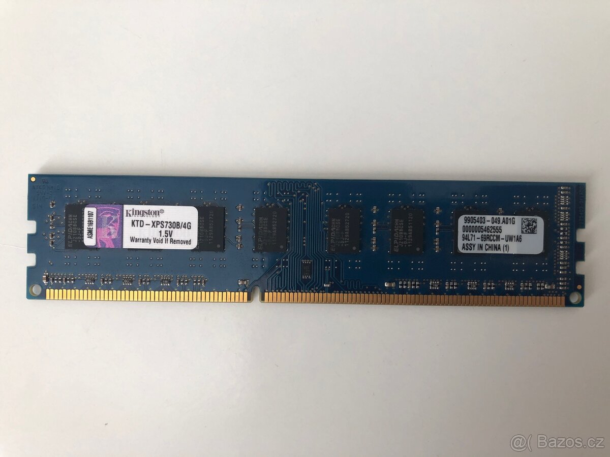 Paměť DDR3 Kingston 4Gb