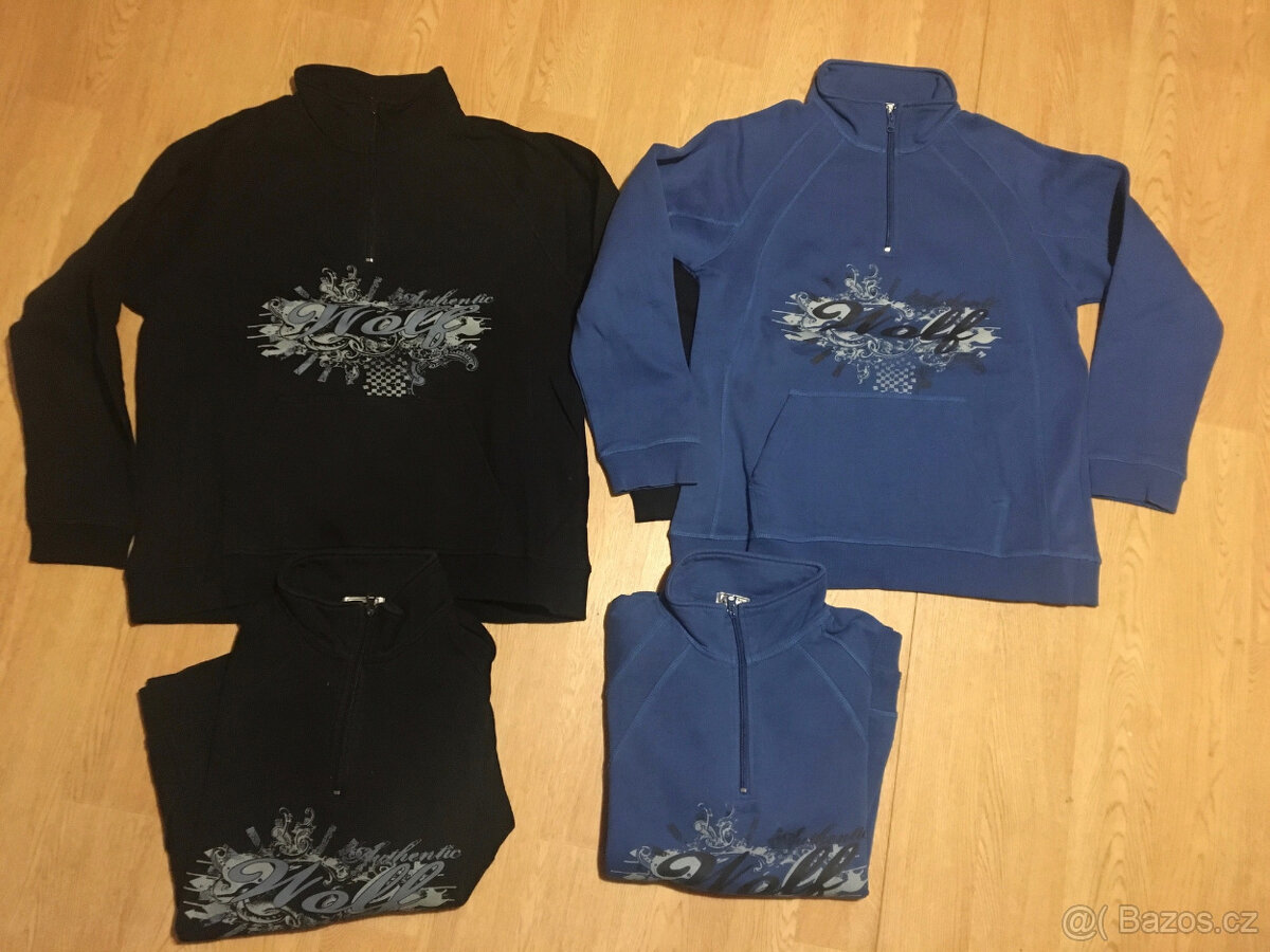 4x mikiny WOLF 158-164 VŠE 400 Kč