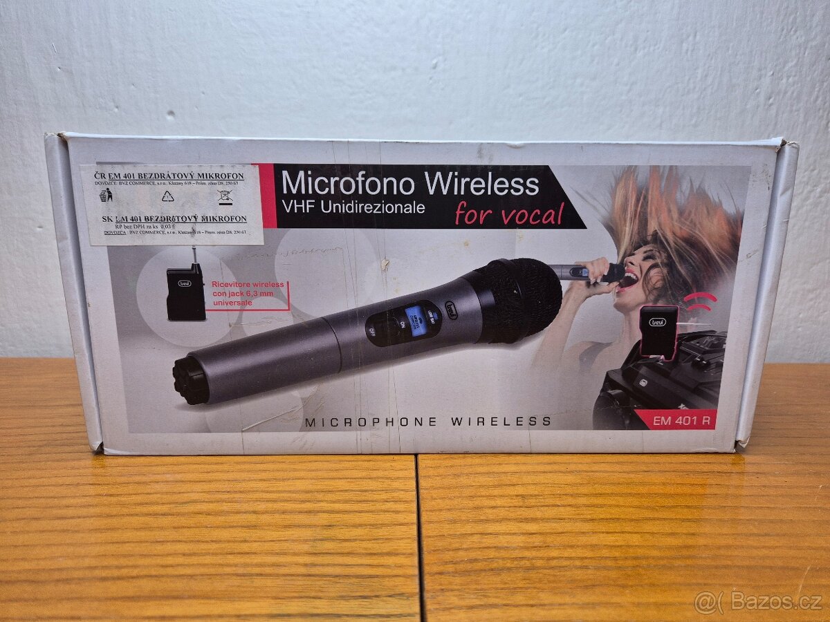 Jednosměrný bezdrátový dynamický mikrofon EM 401 R