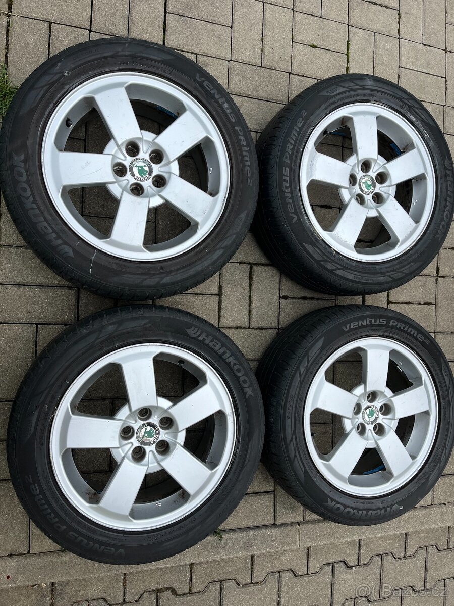 4x alu disky 5x100 R16, letní pneu 70%