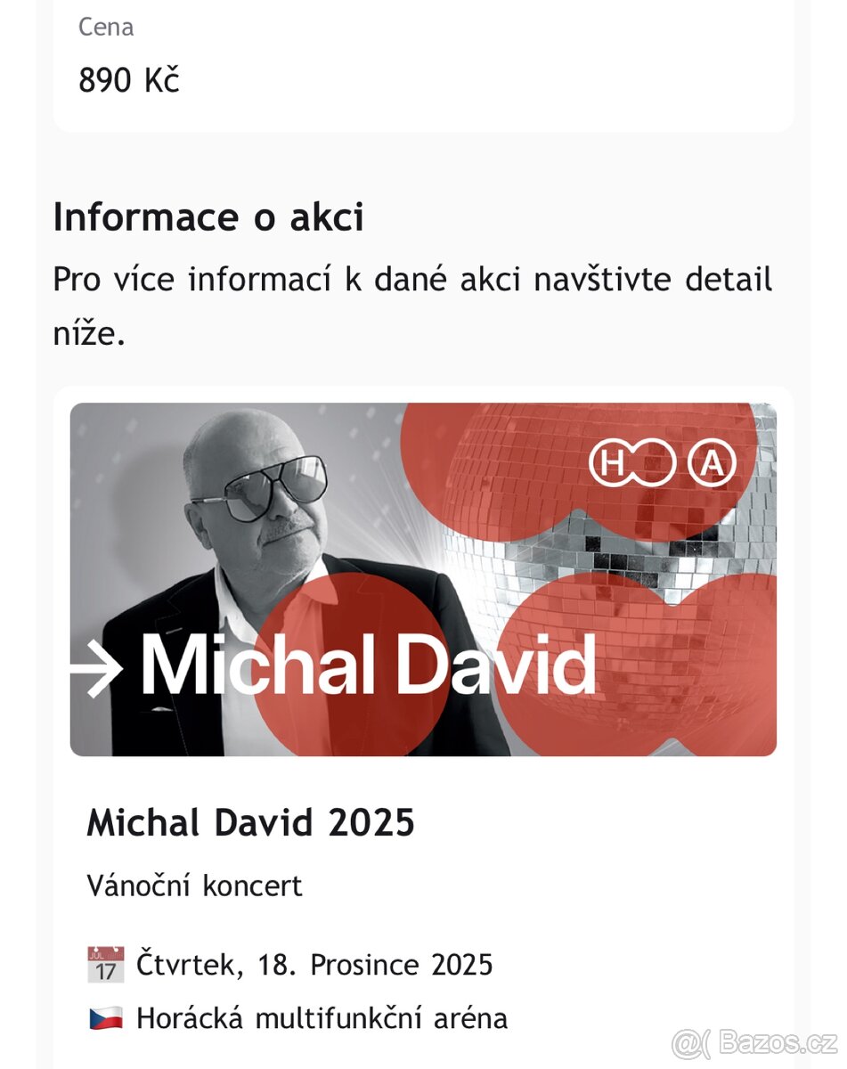Michal David v Horácké aréně