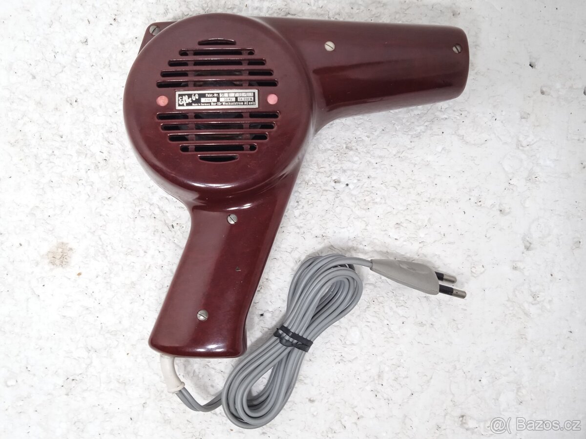 Retro Bakelitový Fén Elbe 60 - Top Stav