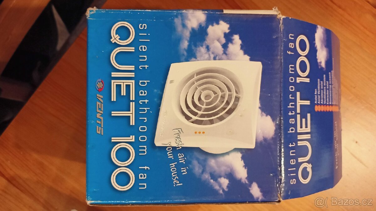 100 Quiet T (časovač) – tichý koupelnový ventilátor