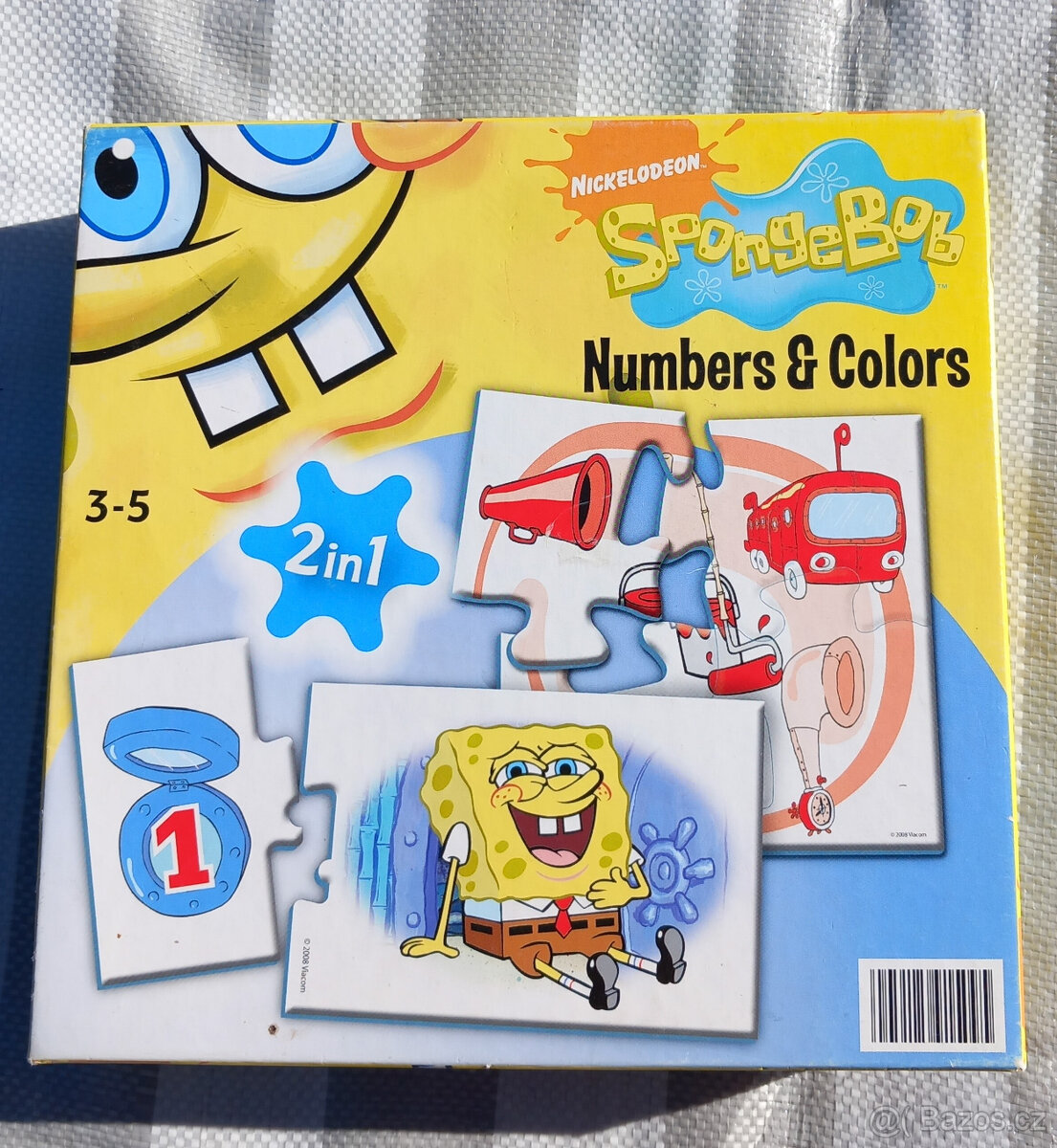 Sponge Bob - čísla a barvy -2v1 - puzzle