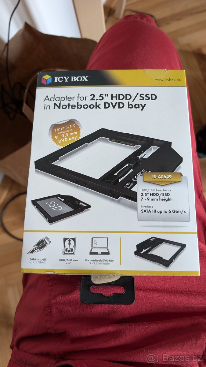 Adaptér ICY BOX DVD/CD - SSD/HDD