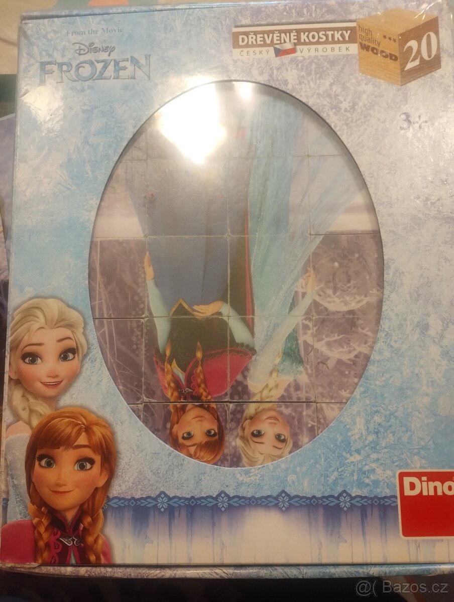 Dřevěné kostky Frozen