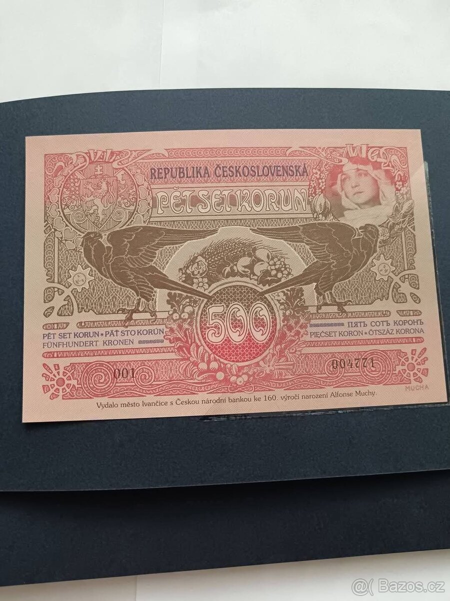 500kč 1919 Alfons Mucha Ivančice