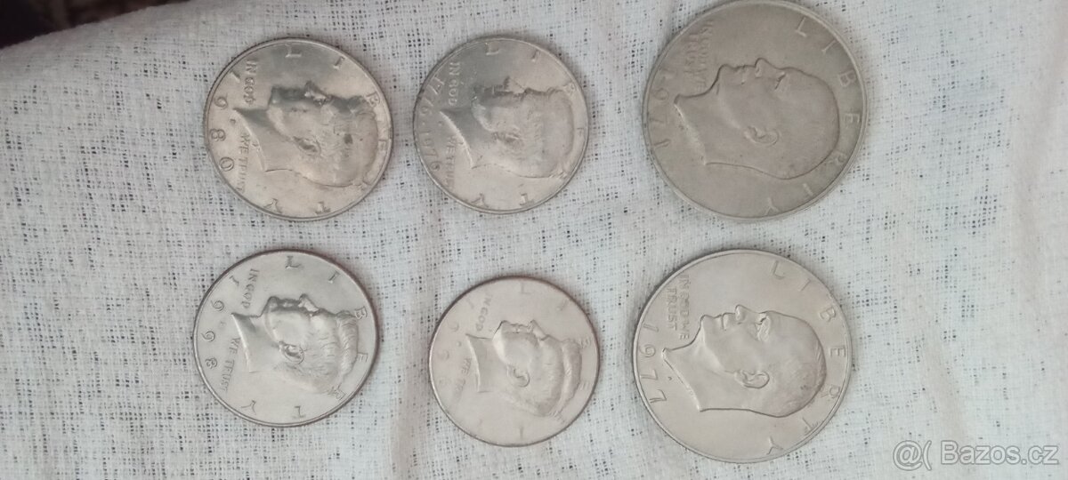 Kovove jednodolarovky jednodolary velke
