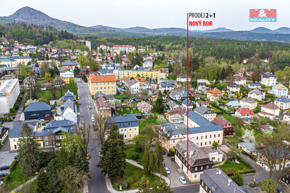 Prodej bytu 2+1, 66 m², Nový Bor, ul. Palackého náměstí