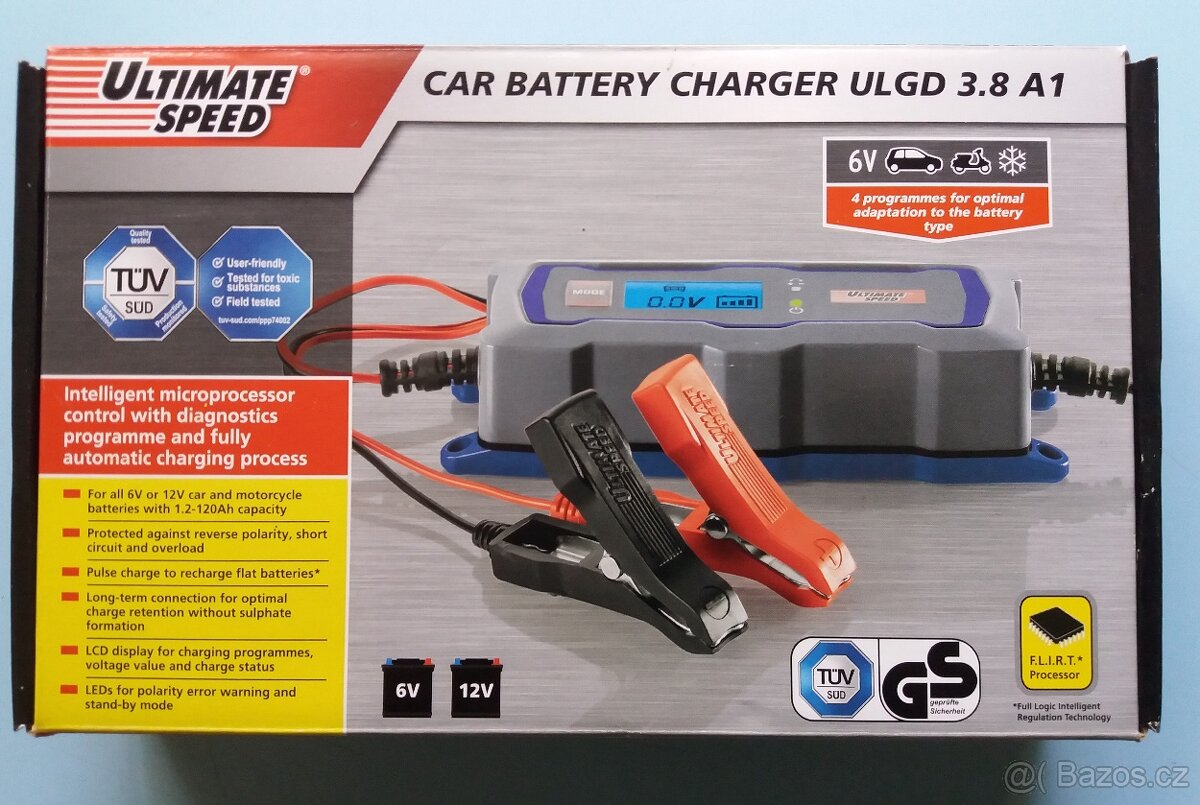 Autonabíječka, nabíječka autobaterií, 6V a 12V  baterie.