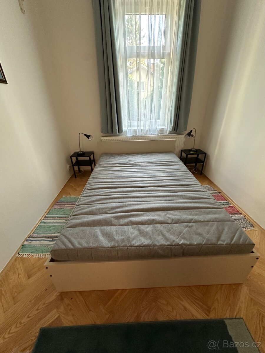 Ikea postel 140x200 cm, ram postele, rosty + matrace