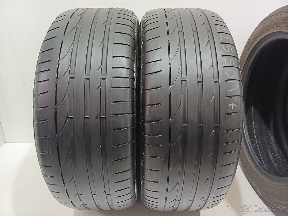 2ks letní pneu 225/50/17 Bridgestone