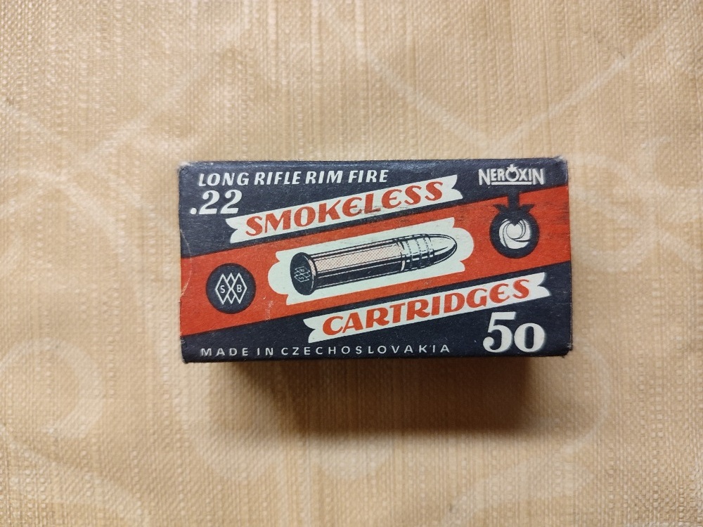 sbírkové náboje 22 LR neroxin smokeless cartridges