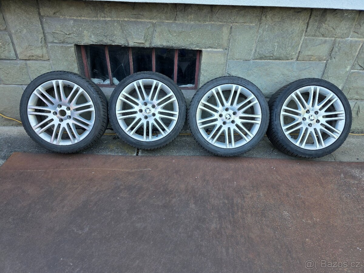Alu 18 Škoda LUXON + zimní pneu Barum 225/40 R18