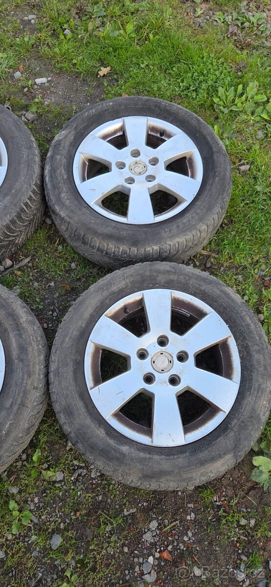 Alu kola r15, 5x112 Octavia. Pneu