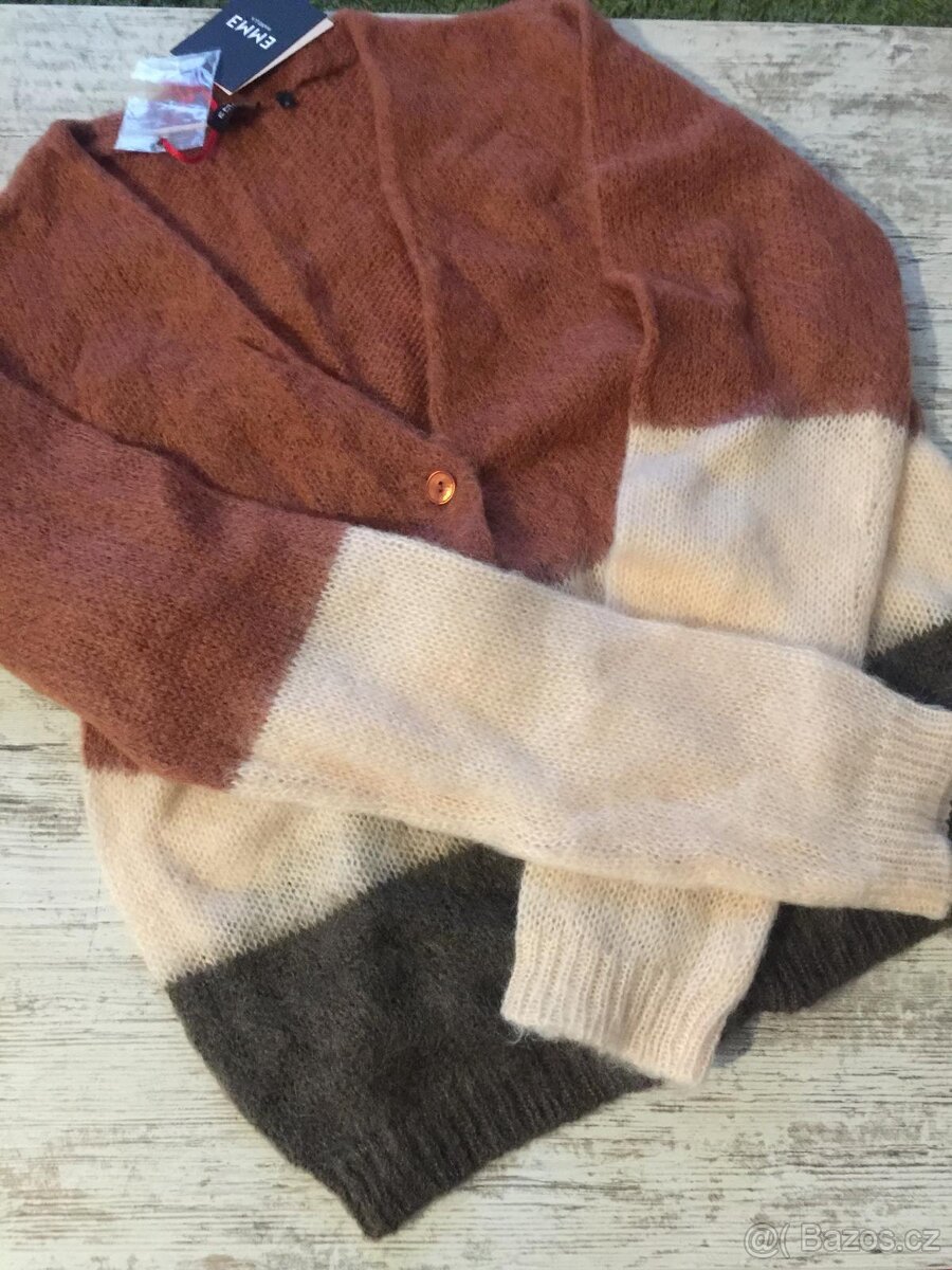 Prodám nový oversized mohérový kardigan MARELLA, ITÁLIE