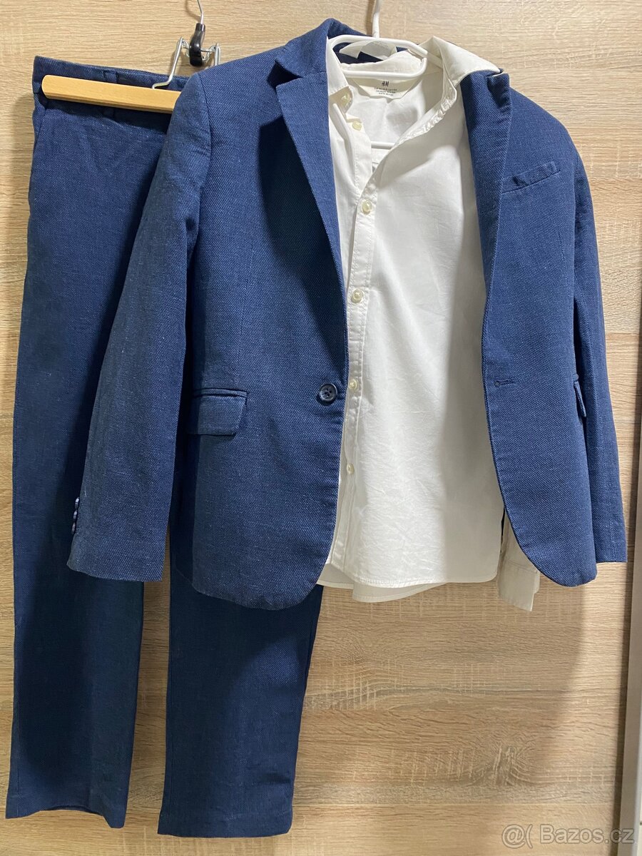 H&M klučičí oblek vel 140+ boty velikost 36