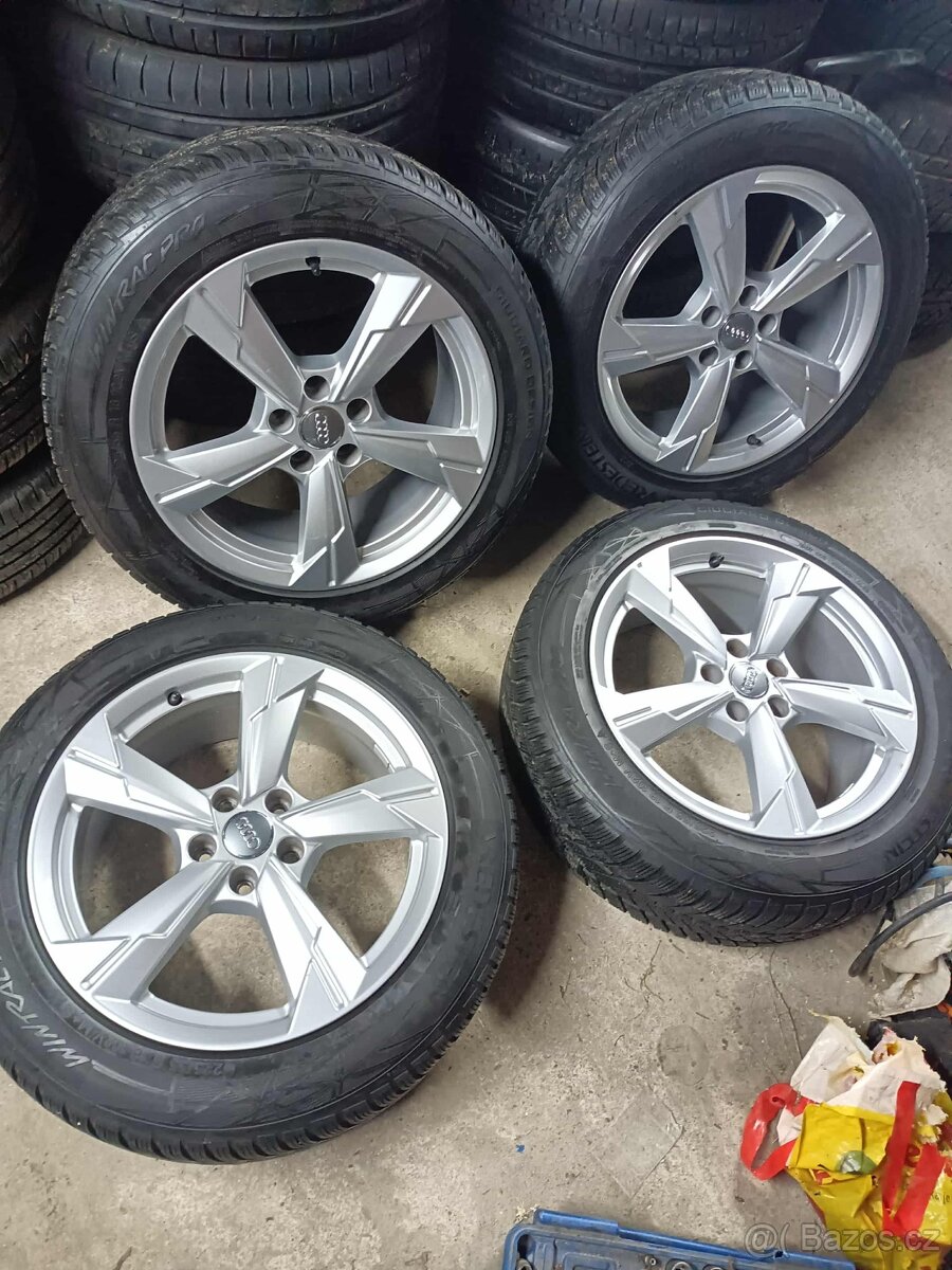 ❄️zimné 4ks alu disky orig. Audi 5x112 R18 pneu 225/55 7mm