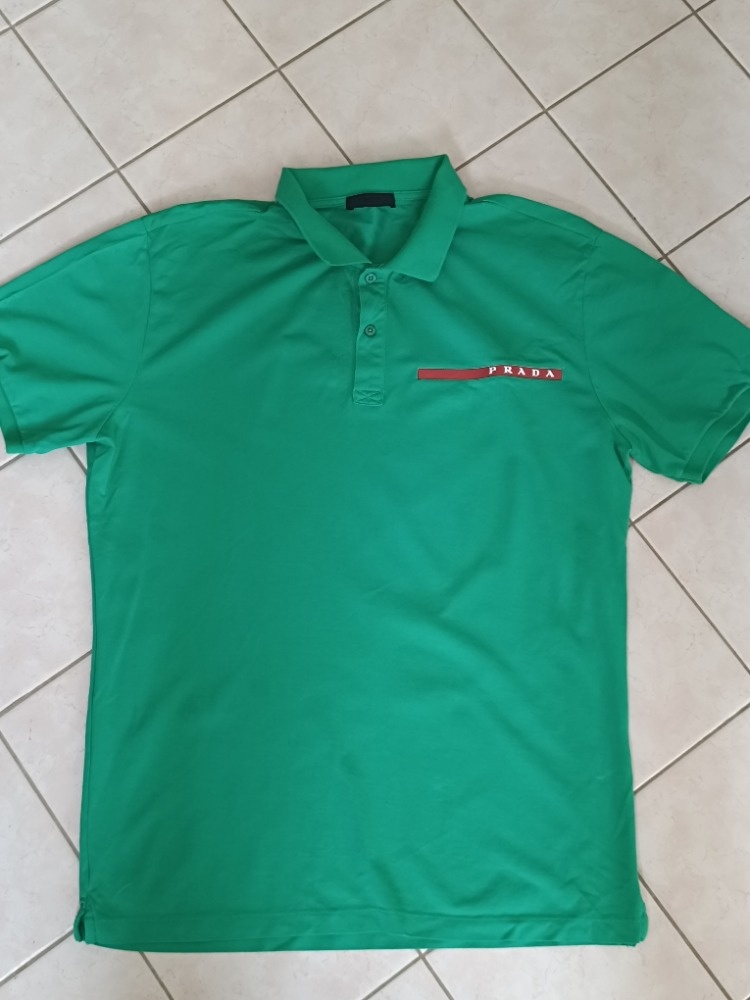 Prada Green Cotton Men's Polo Shirt