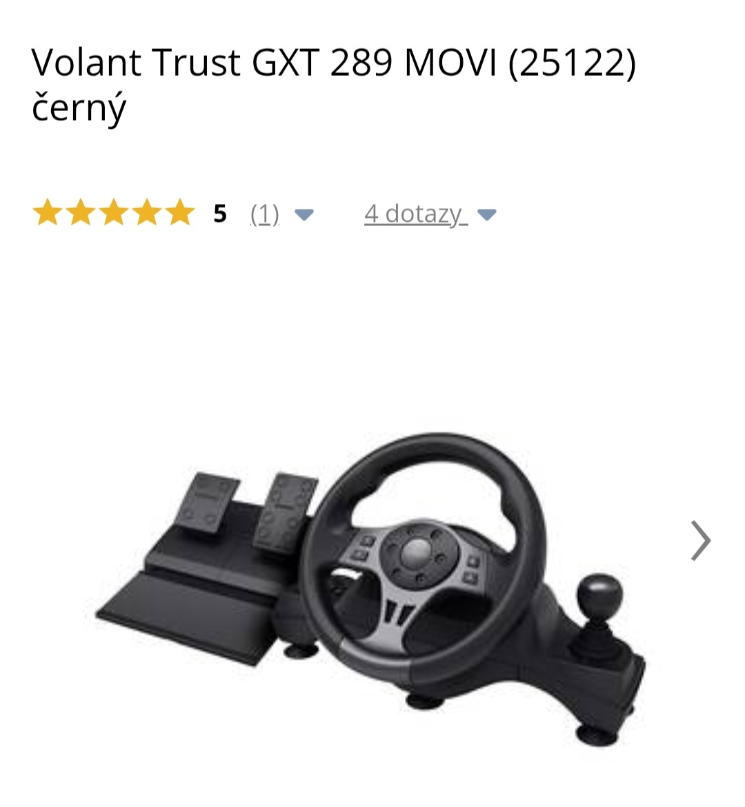 Herní volant Trust GXT 289 MOVI