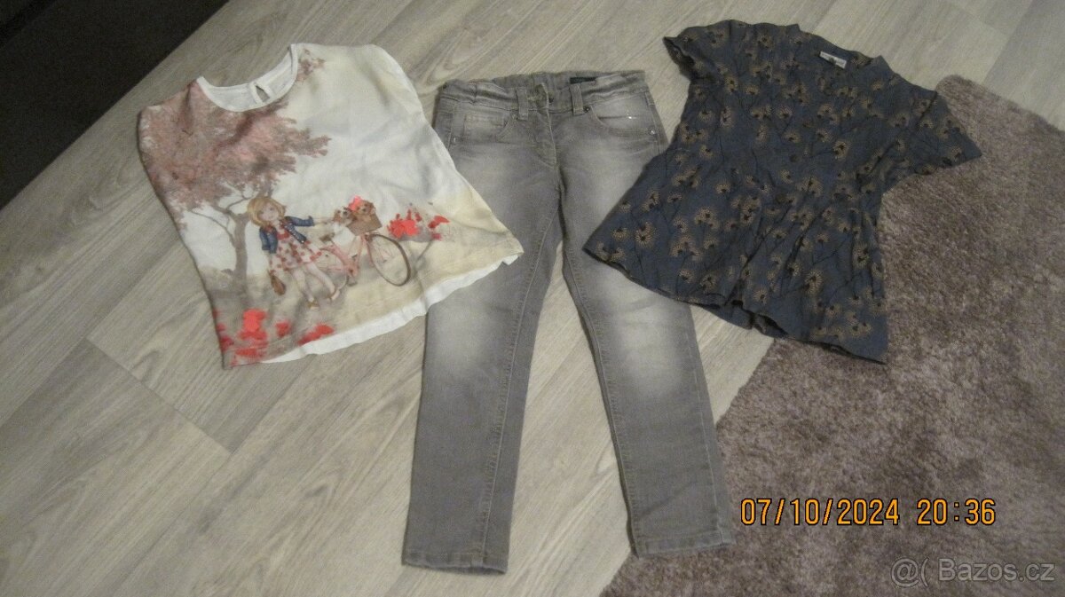 Džíny Benetton, vel. dětská S, vel. 122