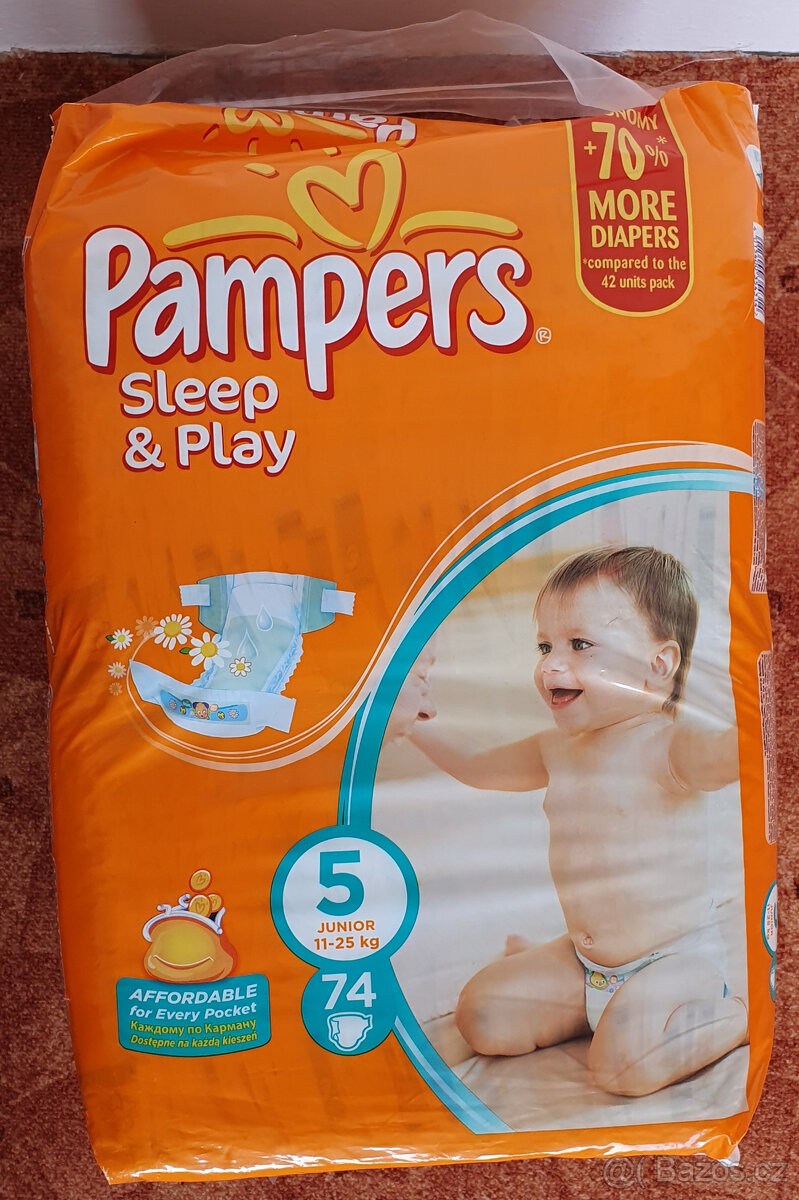 Plíny Pampers Sleep & Play, velikost 5 junior, 11 - 25 kg