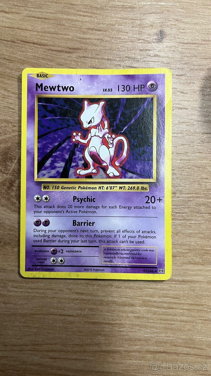 Pokémon karta mewtwo