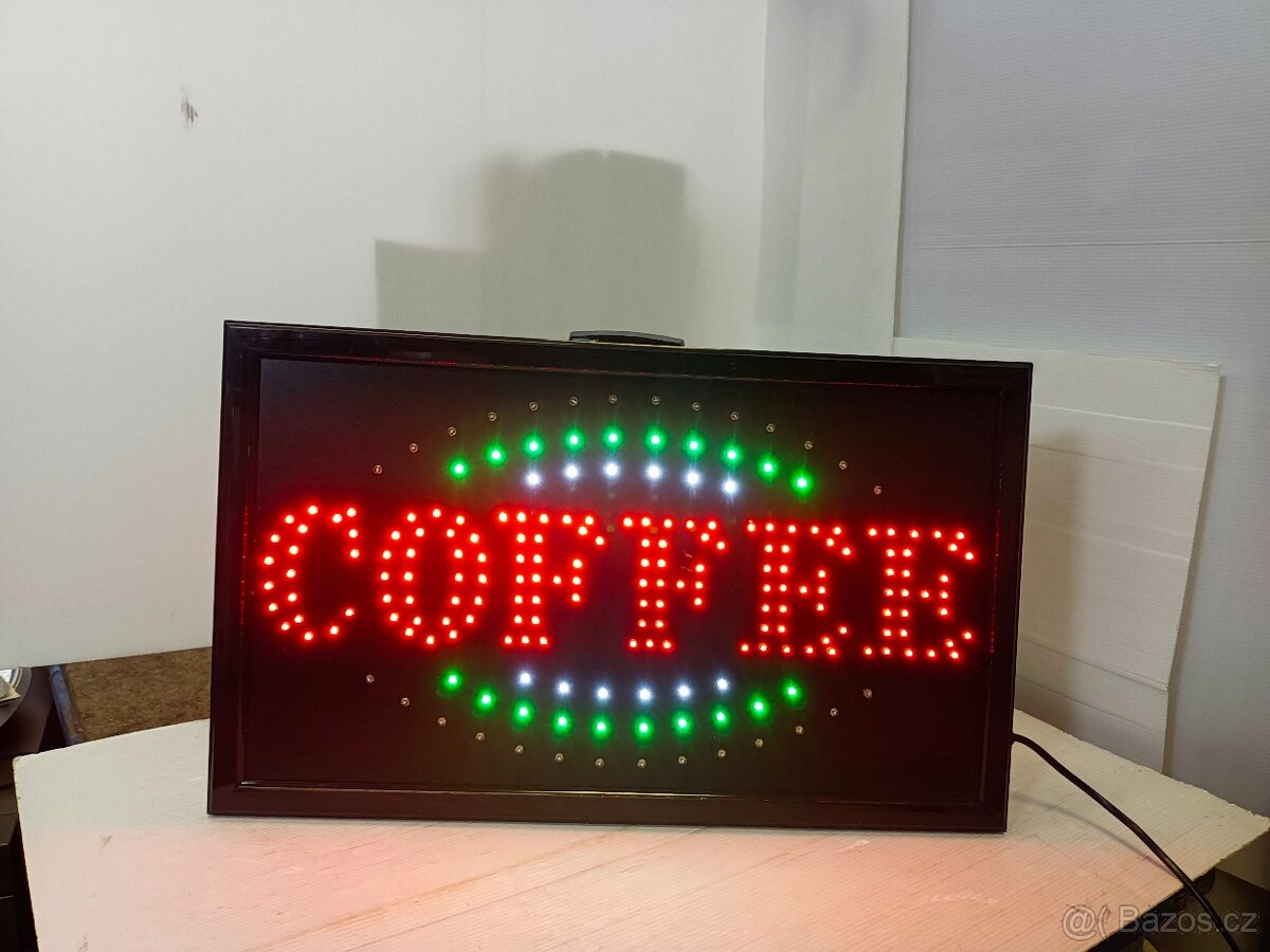 COFFEE reklamní cedule LED, blikací