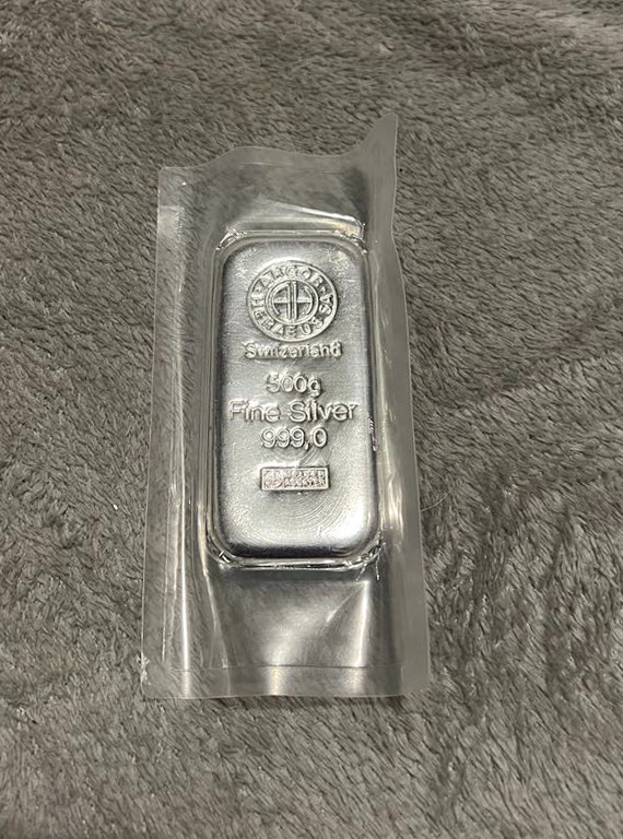 INVESTIČNÍ STŘÍBRNÝ SLITEK ARGOR HERAEUS 500g