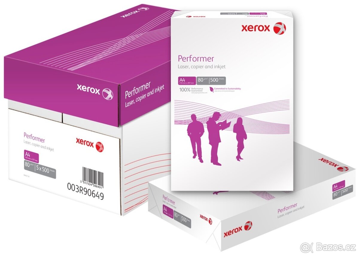 Papíry A4 80g 5X500 listů (karton) XEROX PERFORMER