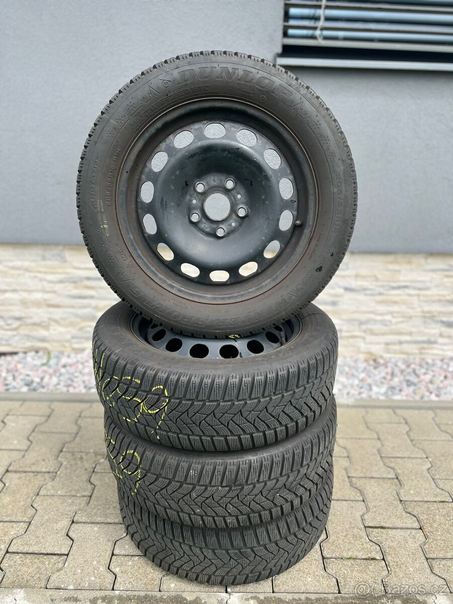Plechove disky s pneu 5x112, 205/55 R16