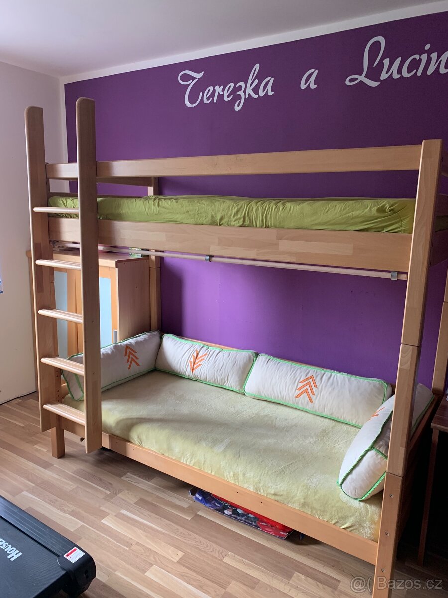 Postel Masiv buk 200x90cm vc.matrace