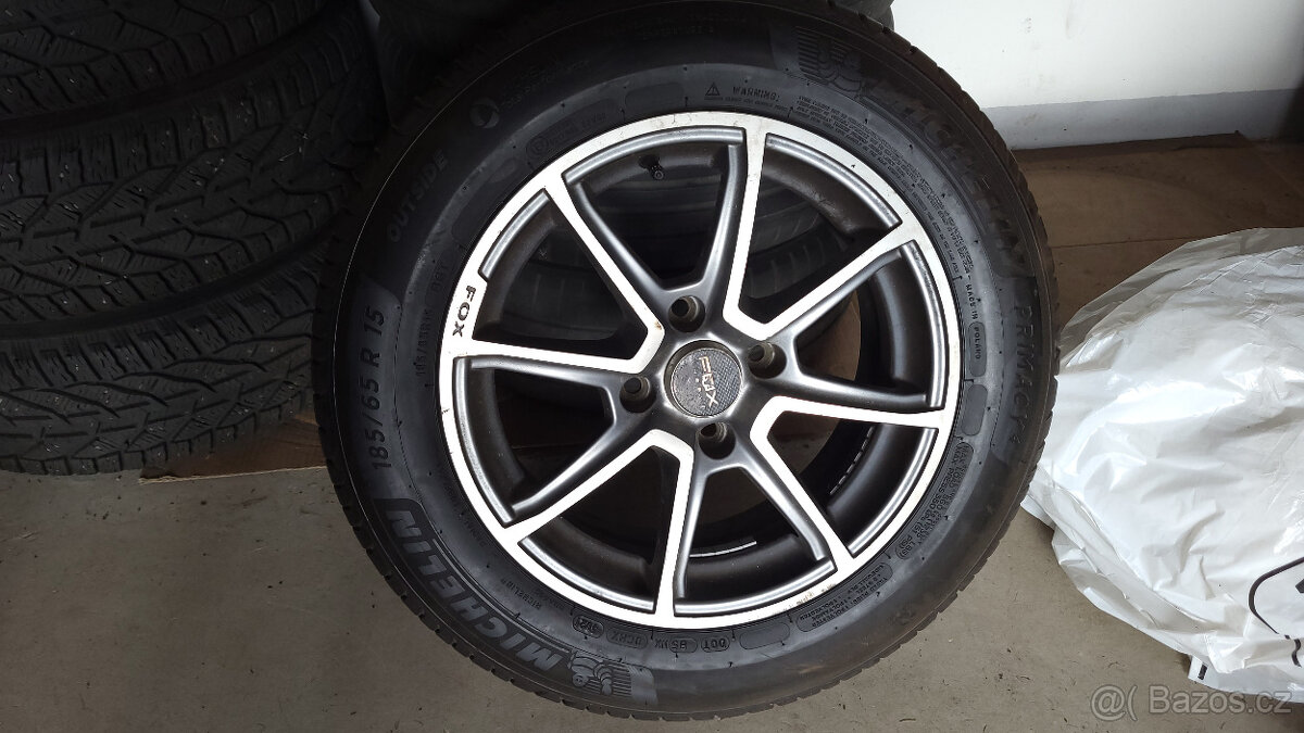 90% letní ALU kola 15" 4x108 Peugeot 207,301,Citroen Elysee