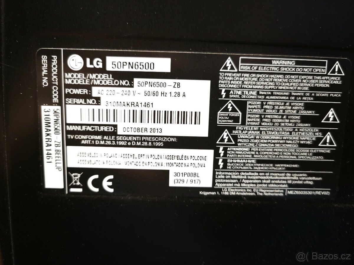 Televize LG plazma 50"