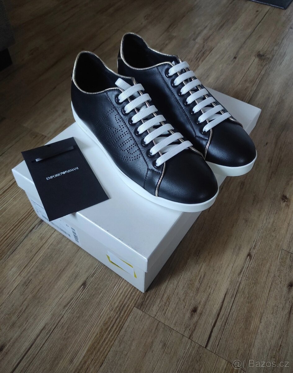 Emporio Armani – Luxusné kožené tenisky (originál, nové)