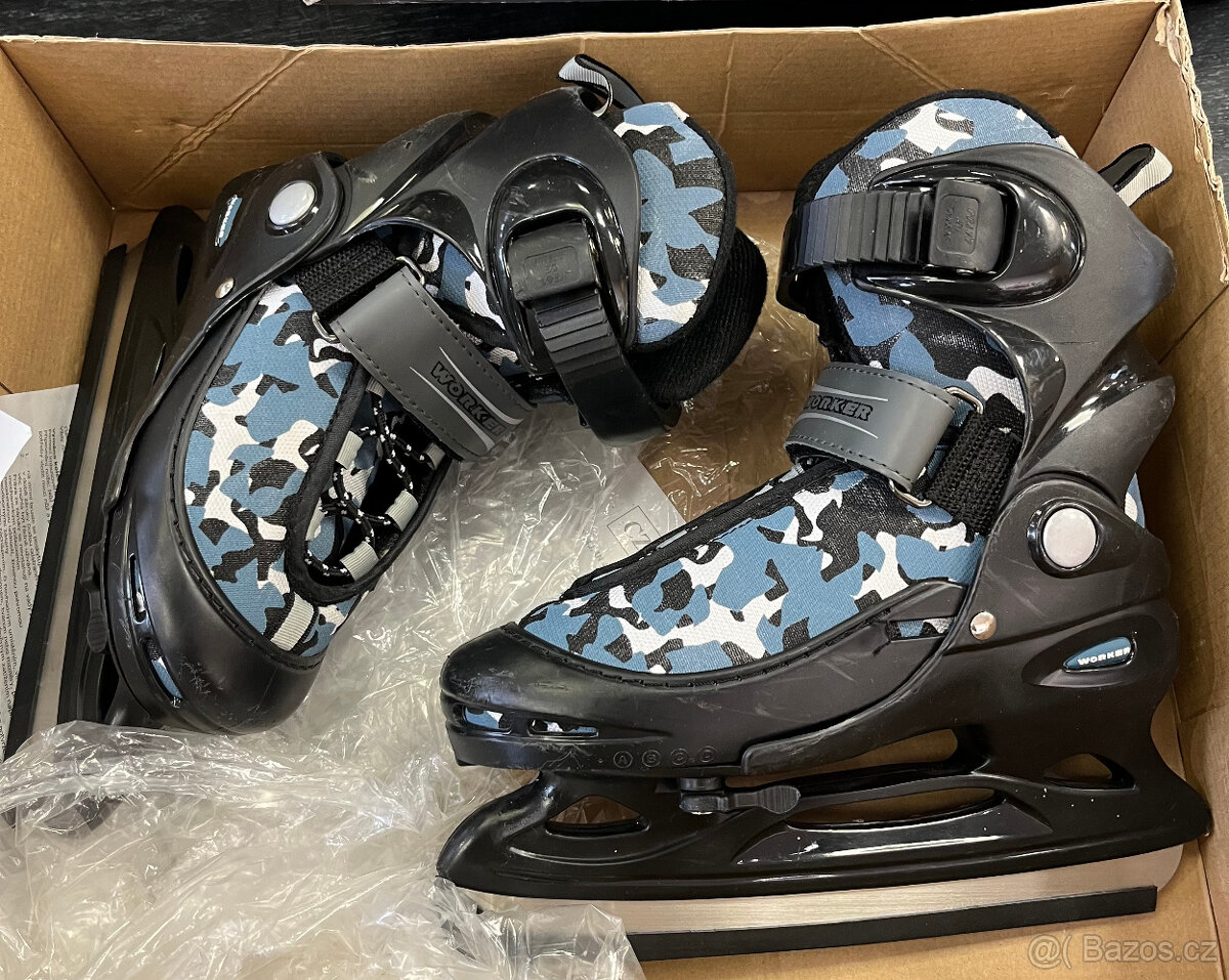 Brusle dětské na led,stavitelné,vel.30-33