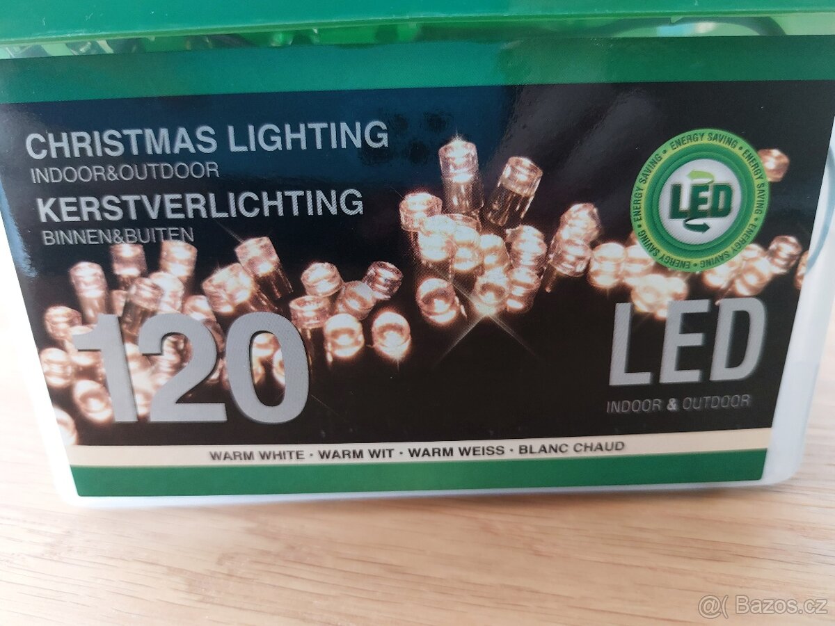 5x nový venkovní/vnitřní světelný řetěz 120 LED světel 12m t