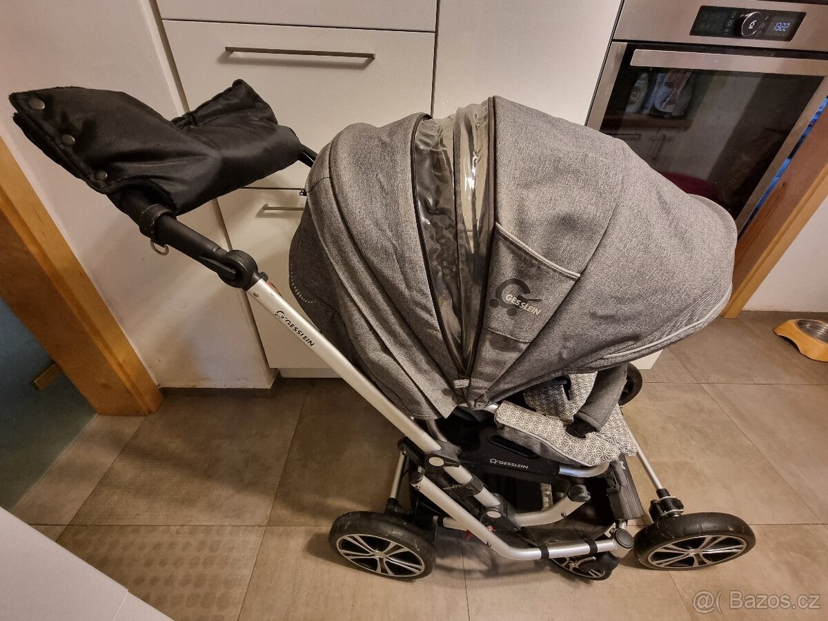 Kočárek Gesslein F6 Air+ ,kožené madlo, C1-Lift taška