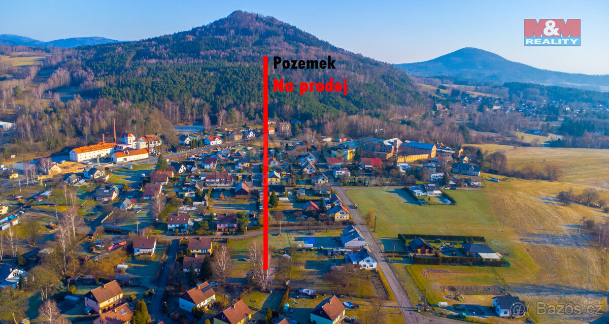 Prodej pozemku k bydlení, 1280 m², Cvikov, ul. Na Svahu