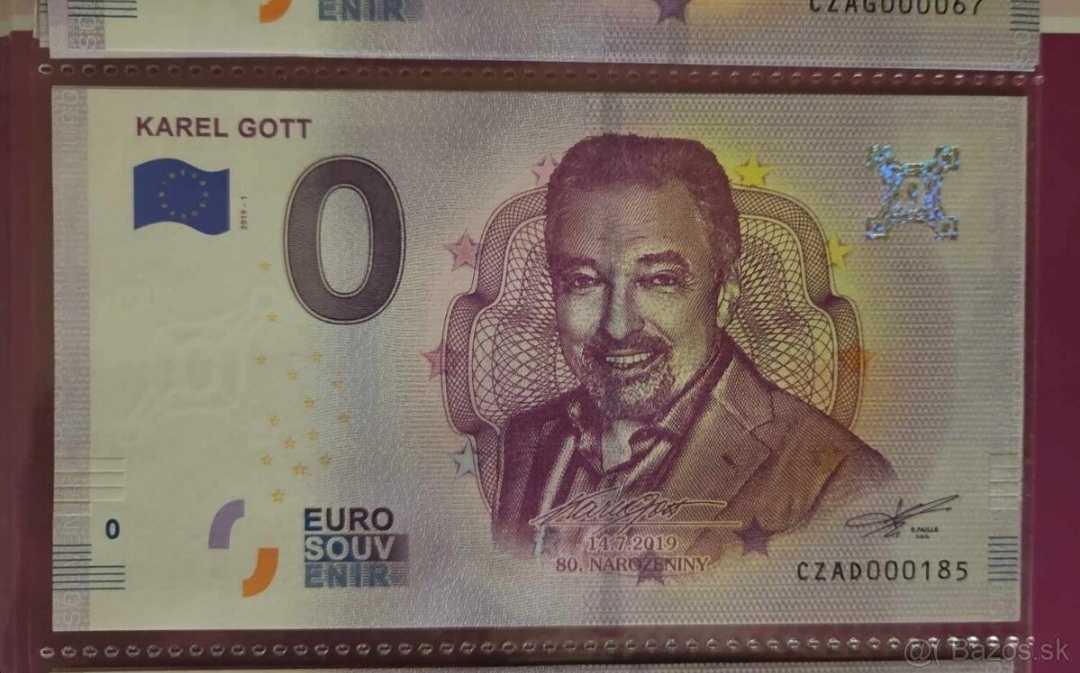 0 eur bankovka Karel Gott