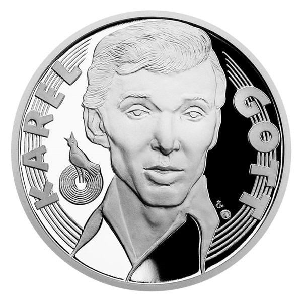 stříbrná medaile Karel Gott - zpěvák proof