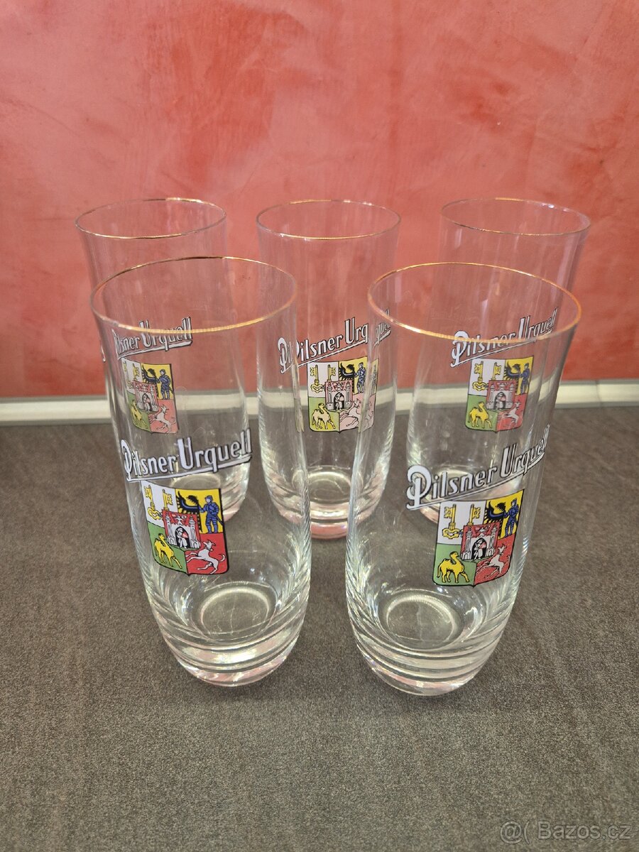 Retro sklenice Pilsner Urquell 5 ks
