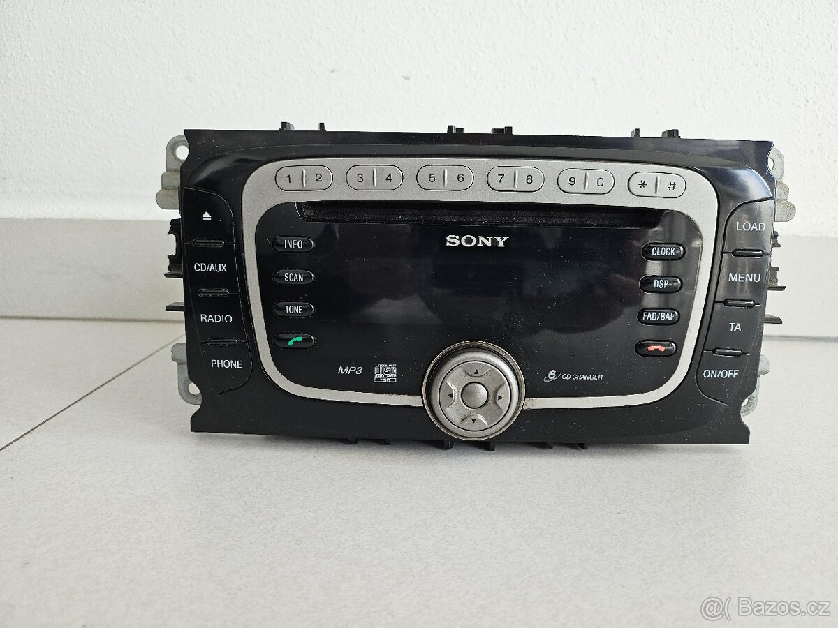 FORD SONY 6 CD MP3 - FOCUS MONDEO GALAXY SMAX - 7S7T-18C939-