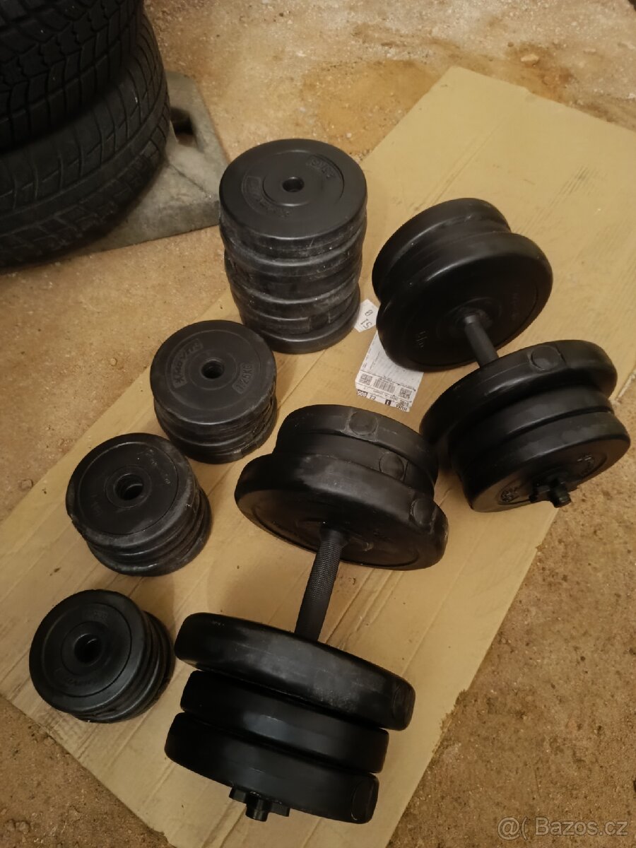 Činky - jednoručky - celkem 68kg