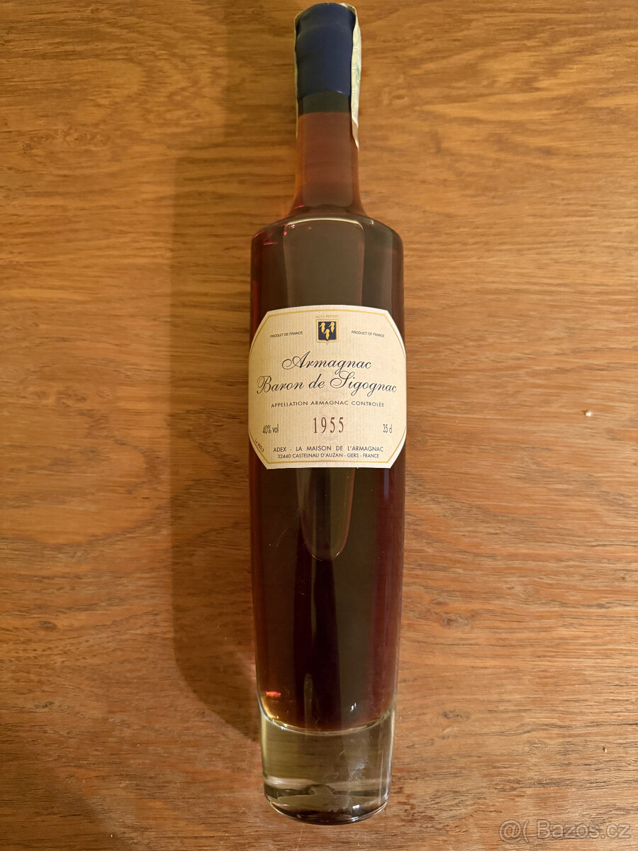 Armagnac originál zapečetěná láhev