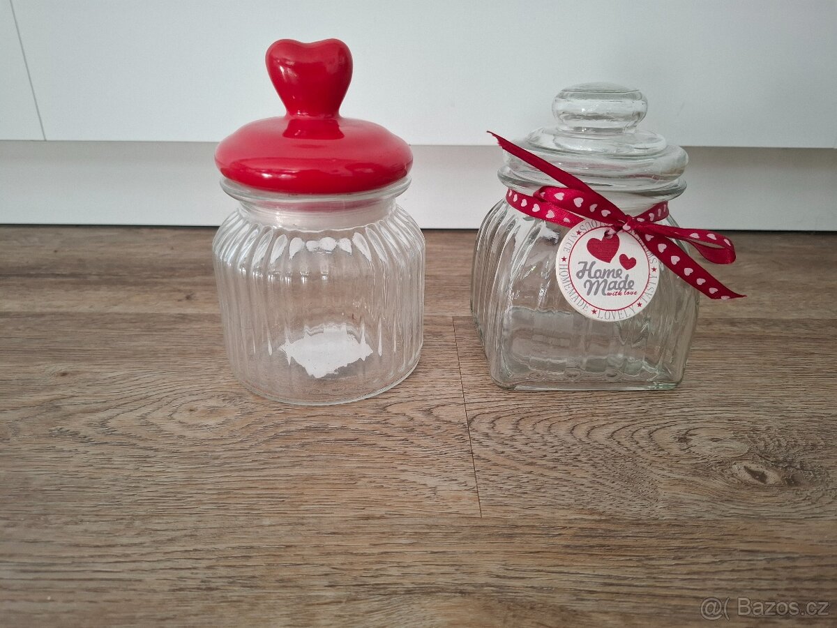 Dóza sklo,úložný box Sabichi, vánoční pečení