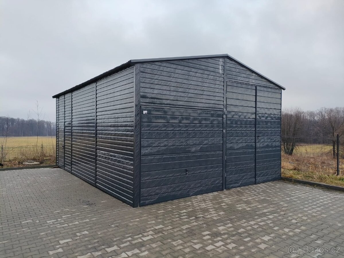 Plechová garáž 6x8m